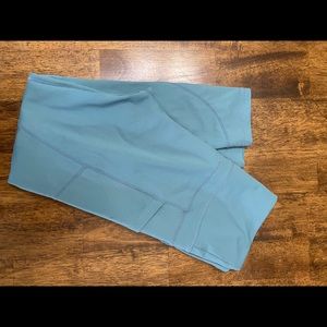 Zyia Active teal Hirise Pocket Light n Tight 7/8